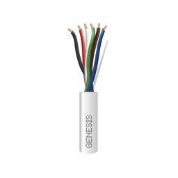 Bobina De Cable De Cobre Genesis 2106-1101/1000 6x22 AWG / Tipo CMR-CL3R / Para Interior / 305Mts