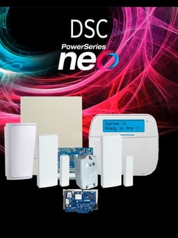 Kit Sistema de Alarma DSC NEO-RF-LCD-IP-SB 32 Zonas Inalámbricas