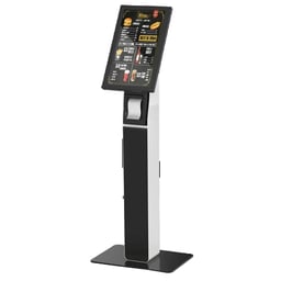 Kiosco Interactivo TechZone TZPOCW21-01 de 21.5" Full HD Touch 10 Puntos, Intel Celeron J6412, 8GB RAM, 128GB, con Pedestal de Piso, Negro-Blanco