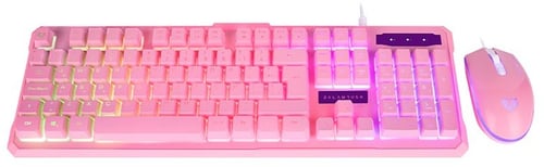 Kit Teclado y Mouse Gamer Balam Rush Squad KTM330 Alambrico/ USB/ 3600 Dpi/ Color Rosa, BR-932769
