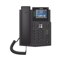 Telefono Empresarial IP Estandares Europeos Fanvil X3U Para 6 Lineas SIP con Pantalla LCD a Color, Puertos Gigabit, IPV6, Opus y Conferencia de 3 Vias, POE/DC