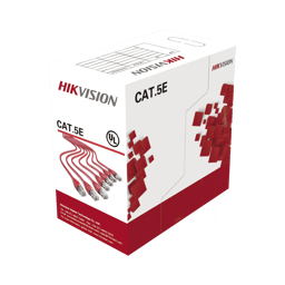 Bobina de Cable UTP CAT5E Hikvision 305M/ 24AWG/ CM/ PVC/ Cobre/ Interior, DS-1LN5E-S