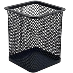 Porta Lapices Nextep NE-158F De Malla Metalica / 8 X 8 X 9.7 CM Mediano / Cuadrado / Negro