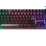 Teclado Gaming Manhattan 178457 USB Base Metalica Led Luces Multicolor