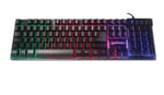 Teclado Gaming Manhattan 178457 USB Base Metalica Led Luces Multicolor