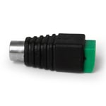 Conector RCA QIAN QAY-60305, Cat5-Cat6 UTP/Audio/RCA Hembra/Video/P-CCTV/Negro