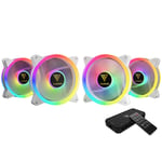 Ventilador Gamdias GD-AEOLUSM2-1204R WH, RGB/ 120MM/ 1500RPM/ Color Blanco/ 4PZ