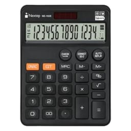 Calculadora Nextep NE-192E De 14 Digitos / Escritorio / Con Pantalla Grande / Funcion Revisar Y Corregir / Solar / Bateria