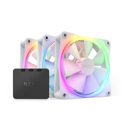 Kit De 3 Ventiladores NZXT F120 White + Control RGB / 3x120MM / 1800RPM / Color Blanco / RF-R12TF-W1