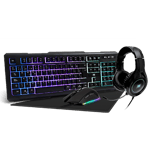 Kit gamer teclado, mouse, audífonos y tapete Vorago Start The Game KMH-501