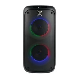 Bocina Portátil Inalámbrica Perfect Choice PC-112716 / Bafle Dual 5" Bluetooth / Color Negro / C/Micrófono / RGB / 5VCC 2A / 3000 mAh