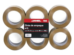 Paquete de 6 Cintas Canela Janel 156 de 48 mm X 150M/1564815700