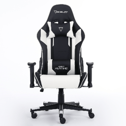 Silla Gamer Ocelot Gaming OSB-04 Base Plastica/ Descansa Brazos Ajustables/ Hasta 150KG/ Color Negro-Blanco