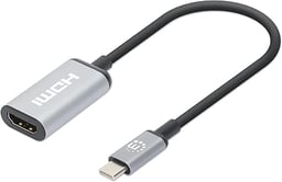 Adaptador USB-C A HDMI MANHATTAN 153706 Macho/Hembra/15 CM/4K 60HZ/Color Plata