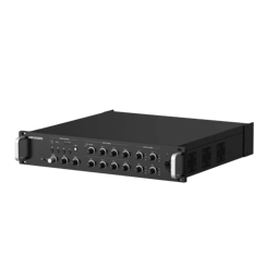 Amplificador de Red Hikvision DS-QAZ1A1000G1-VB4/4 Zonas 240W-1000W/Salida de 100V/8?/Gestion de Biblioteca de Materiales de Audio/Entrada de Alarma/Compatible con Hikcentral