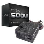 Fuente de poder 500W EVGA 100-W1-0500-KR, 80 PLUS White, ATX, ventilador 120mm,