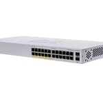 Switch Cisco Gigabit Ethernet Business 110 24 Puertos 10/100/1000MBPS (12X POE)+ 2 Puertos, 32 GBIT/S, CBS110-24PP-NA