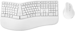 Kit Teclado Y Mouse Inalambrico Vertical ACTECK AC-936255 CREATOR VIRTUOS FITT MK770/Español/118 Teclas/2400 DPI Ajustable/Color Blanco