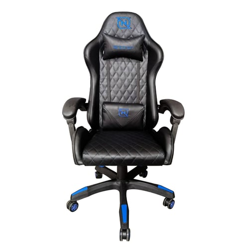 Silla Gamer Necnon NSG-01/ Respaldo 145°/ Clase 4/ 140-150KG/ Coj Lumbar/ Cabeza Negro/ Azul, NBSG0123C4