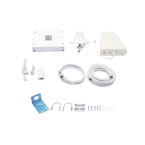 Kit Amplificador de Señal Celular 5G, 4G, 3G, Volte y Voz Convencional Epcom EP20M-5B-FK , Hasta 1200 Metros Cuadrados de Cobertura