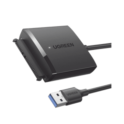 Adaptador USB 3.0 a SATA III Ugreen 60561,Compatible Con Disco Duro HDD y SSD de 2.5" y 3.5" de Hasta 12 TB/ Velocidad USB 3.0 de Hasta 5 GBPS/ Alta Velocidad Con UASP & TRIM/ Cable de 50 CM