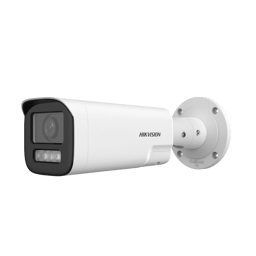 Cámara Bala IP Hikvision DS-2CD1643G2-LIZSU/SL de 4MPX/2.8 a 12MM/Dual Light/50M IR + 50M Luz Blanca/Acusense Lite/Audio de Dos Vías/Luz Intermitente y Alerta de Audio/IP67/WDR 120DB/PoE/Micro SD
