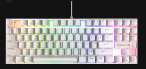 Teclado Mecanico TKL Redragon Kumara K552W-RGB-1R-SP RGB/ Swittch Red/ Color Blanco