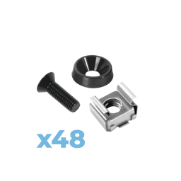 Juego de 48 Tornillos con 48 Arandelas y 48 Tuercas Enjauladas para Rack Linkedpro LP-TAT-48