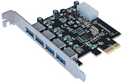 Adaptador USB Manhattan PCI Express 2.0 tarjeta enchufable 4 total USB port(s) 4USB 3.0 port(s) Linux, PC, 152891