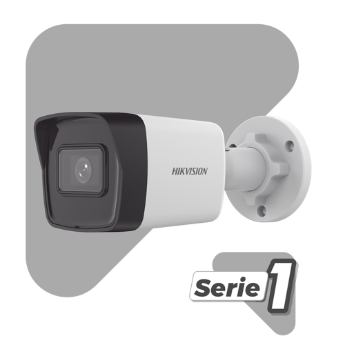 Camara Bala IP 4 Megapixel Hikvision/ Lente 2.8 MM/ Microfono Integrado/ 30 MTS IR Exir 2.0/ Exterior IP67/ MicroSD, DS-2CD1043G2-I(UF)