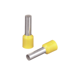 Paquete C/100 Piezas Ferrul de Cobre Panduit FSD82-12-C DIN Amarillo Para Cable 10 AWG Con Largo 12 MM
