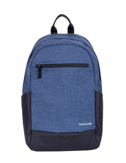 Mochila Para Laptop 15.6" Techzone TZLBP16 Easy Lite Blue Con Bolsa Frontal Con Cierre Al Frente de Poliester Color Azul