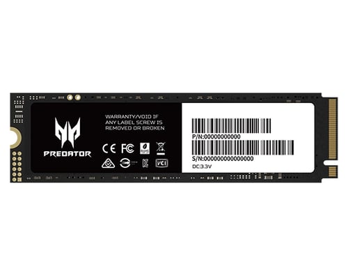 Unidad de Estado Solido Acer M.2 512GB Black GM7 NVME, BL.9BWWR.117