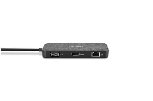 Docking Station Kensington SD1650P / HUB USB-C Macho / 1xUSB-C / 2xUSB 3.2 / 1xHDMI / 1xVGA / 1xRJ-45 / Portátil / 0.28m / Color Gris-Negro