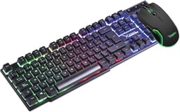 Kit Teclado Y Mouse Alámbrico Gamer Xzeal XST-201 Retroiluminado Color Negro