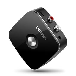 Receptor de Audio Bluetooth Ugreen 30445, 5.0 a RCA o Auxiliar 3.5MM, 10 M, Reconexion Automatica