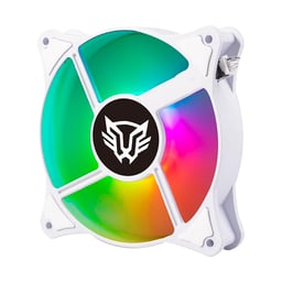Ventilador Balam Rush BR-938037 Eolox Blaze EX90W ARGB, 120mm, 1200RPM, color blanco