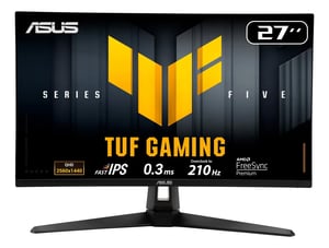 Monitor Gamer ASUS TUF Gaming VG27AQ5AZ 27" QHD Fast IPS / 210 Hz / 0.3 ms / AMD FreeSync Premium / HDMI / DisplayPort / Negro