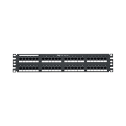 Patch panel 48 puertos Cat6 Panduit DP48688TGY, de impacto (110),plano, 2UR