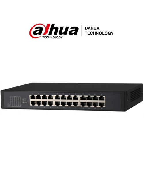Switch Gigabit de 24 Puertos No Administrable Dahua DH-PFS3024-24GT Carcasa Metalica