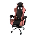 Silla Gamer XZEAL XZSXZ52P con Reposapies/ Brazo Ajustable/ Soporte Lumbar/ Color Negro, Rosa.