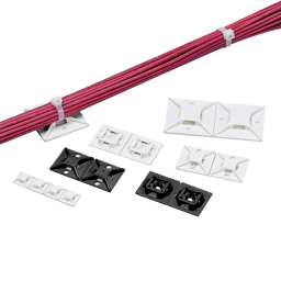 Sujetador Para Cable Con Cinchos Panduit Abm2s-At-C0, 4 Vías, Adhesivo Acrílico, 25.4 X 25.4mm, Negro, Exterior