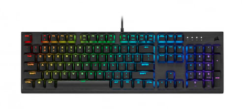 Teclado Mecanico Gamer Corsair K60 RGB Pro Low, Cherry MX, Alambrico, Negro, Ingles, CH-910D018-NA