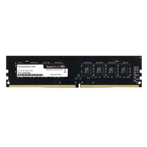 Memoria DDR4 8GB 2666MHZ TeamGroup Elite TED48G2666C1901, Color Negro PC4 21300 1.2 V, NON-ECC, CL19