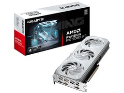 Tarjeta de Video Gigabyte AMD Radeon RX 9060 XT OC ICE Radeon/16GB GDDR6/PCI-E 5.0/HDMI/DPa/128 Bits/Blanco/GV-R906XTGAMING OC ICE-16GD