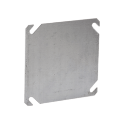 Tapa Cuadrada Ciega Raco HUB752 de 4"/Compatible con Cajas de 4"X2"/con Acabado en Acero Galvanizado