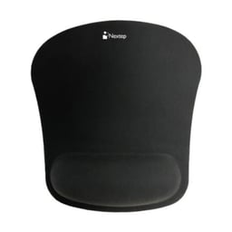 Mousepad Nextep NE-418R de 24X21.5X2.5CM/Gel/Tela Memory Foam/Goma/Con Descansa Muñecas/Negro