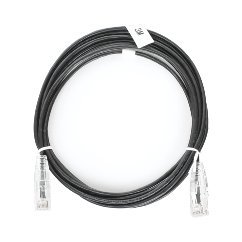 Cable de Parcheo Slim UTP CAT6 Linkedpro 28AWG 3 Metros Color Negro, LP-UT6-300-BK-28
