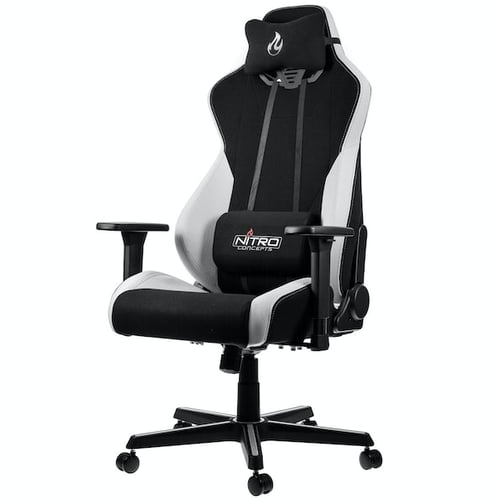 Silla Gamer Nitro Concepts NC-S300-BW Negro/ Blanco, Hasta 135KG, Reposabrazos