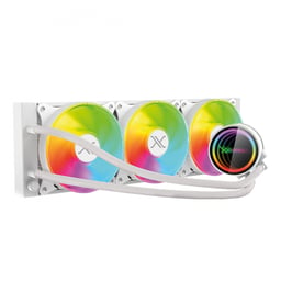 Enfriamiento Liquido Xzeal XZCO411W Redondo XZ411/ARGB/3 Pines/PWM 4 Pines/3X120MM/800 - 2200RPM/Color Blanco
